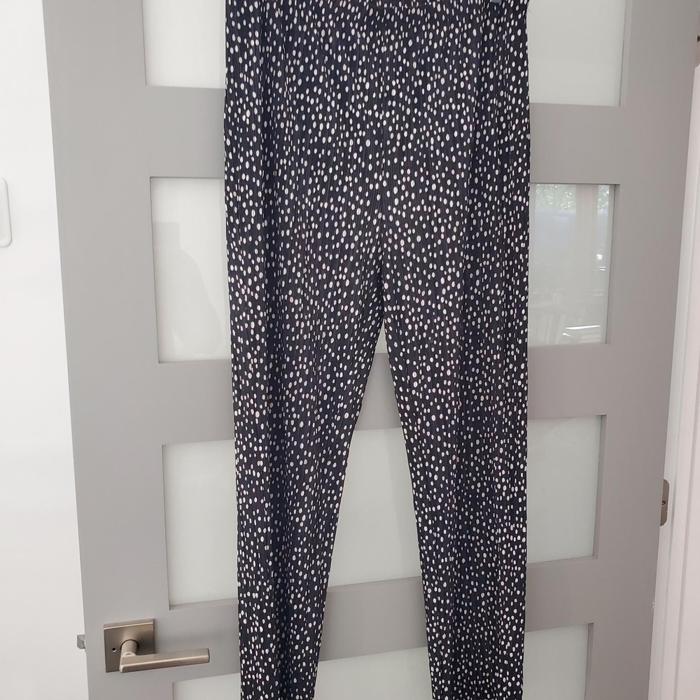 Chico's Black and White Patterned Straight Leg Pants